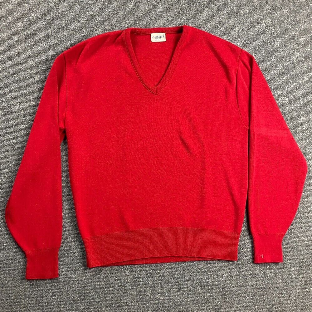 Classics by Pine State‎ Sweater Men's Extra Large Red Vintage Pullover XL